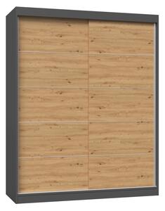 TP Living Šatníková skriňa IGA s posuvnými dverami 160 cm dub Artisan