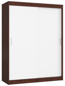 Ak furniture Šatní skříň CLP Mono 150 cm wenge/bílá