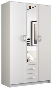 TP Living Šatníková skriňa ROMANA 120 cm biela