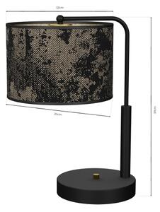 Stolná lampa SATINO 1xE27/60W/230V čierna/zlatá