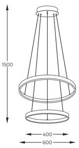 Zuma Line 18140GD-2 - LED Luster na lanku BRENO LED/50W/230V 3000/4000/6000K