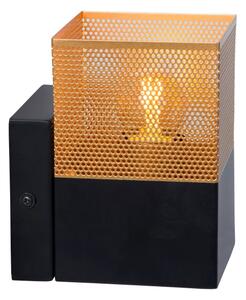 Lucide 21223/01/02 - Nástenné svietidlo RENATE 1xE27/40W/230V zlatá/čierna