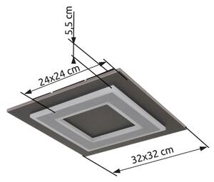 Globo 48033-24 - LED Stropné svietidlo JAYDEN LED/24W/230V 32x32 cm antracit