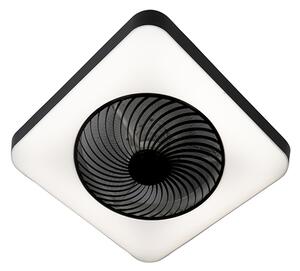 Stropný ventilátor hranatý čierny vrátane LED stmievateľných - Climo