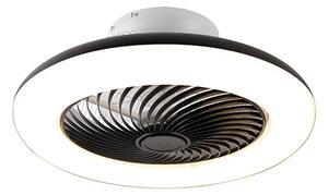 Stropný ventilátor čierny vrátane LED s diaľkovým ovládaním - Clima