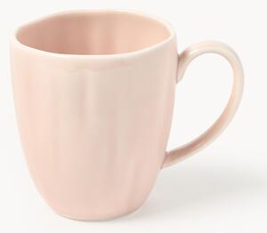 Porcelánové hrnčeky's embosovaným vzorom Sali, 4 ks