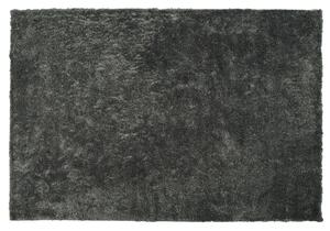 Koberec shaggy tmavosivý zmes bavlny a polyesteru 160 x 230 cm huňatý s vysokým vlasom