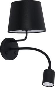 TLG Nástenná LED lampa s vypínačom BLACK, čierna