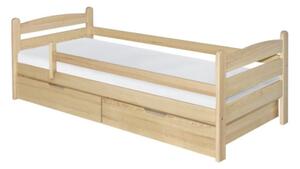 Detská posteľ 200x90 so zábranou + box Gres - borovica