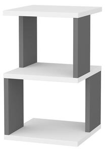 Nočný stolík Carter White Anthracite