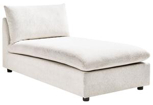 Leňoška krémová biela polyester látkové čalúnenie bez opierok moderný štýl obývacia izba