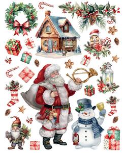 Vianočné samolepky Santa Claus, 33 x 50 cm
