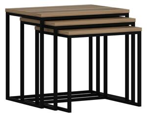 Skladací stôl Evia Walnut, 3 ks