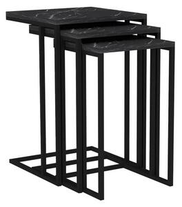 Skladací stôl Black Mermer, 3 ks
