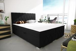 Zltahala.sk Posteľ Boxspring Royal, 200x180, čierna (Mono 248)