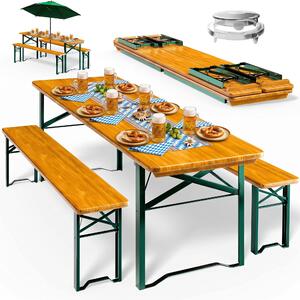 Pivný set KLASIK, 170cm, prírodná hnedá