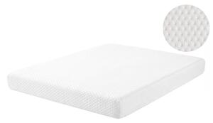 Penový matrac biely polyester 140 x 200 cm snímateľný poťah stredne tvrdý spálňa