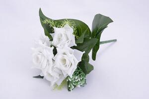 Zväzok umelých kvetín RUŽA biela