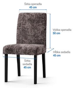 Bielastické poťahy MARMO hnedé stoličky s operadlom 2 ks (45 x 45 x 50 cm)