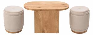 Konferenčný stolík Parma s dubovými stoličkami