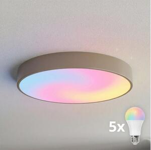 BRILAGI - LED RGBW stmievateľné stropné svietidlo CLARE 5xE27/12W/230V béžové