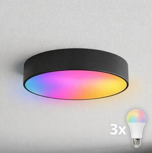 BRILAGI - LED RGBW stmievateľné kúpeľňové stropné svietidlo CLARE 3xE27/12W/230V IP54 čierna