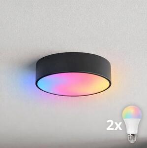 BRILAGI - LED RGBW stmievateľné stropné svietidlo CLARE 2xE27/12W/230V čierne