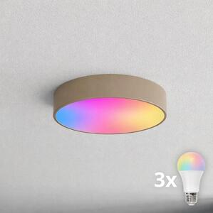BRILAGI - LED RGBW stmievateľné stropné svietidlo CLARE 3xE27/12W/230V béžové