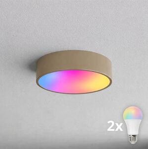 BRILAGI - LED RGBW stmievateľné stropné svietidlo CLARE 2xE27/12W/230V béžová