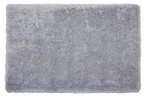 Shaggy koberec s vysokým vlasom sivý polyesterový 140 x 200 cm obdĺžnikový jednofarebný