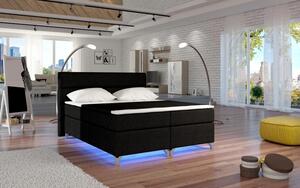 Zltahala.sk Posteľ Boxspring Amadeus 200x180, čierna (látka - bao 05)
