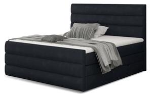 Zltahala.sk Kontinentálna boxspring posteľ Carmen, čierna 160x200cm (Kronos 07/ Cand 03)