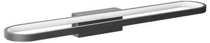 Obrazové a zrkadlové LED svietidlo čierna kovová horizontálna nástenná lampa kúpeľňa obývacia izba