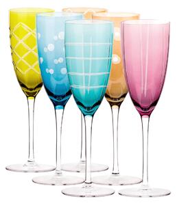 Pohár na šampanské (6 ks) Gaira Typ 3 300 ml - kombinácia farieb