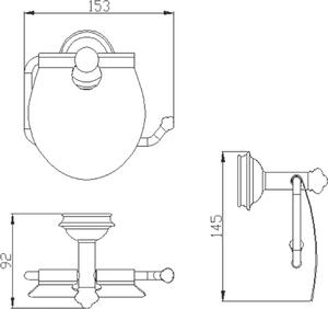 ASTOR držiak toaletného papiera s krytom, chróm 1325-17
