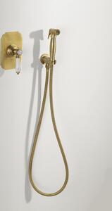 Bidetová spŕška retro s hadicou a držiakom sprchy s vyústením, bronz 9106