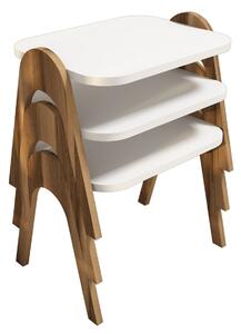 Skladací stôl Paris White, 3 ks
