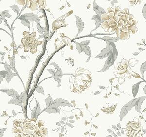 Biela vliesová tapeta, rozkvitnuté vetvičky, BL1783, Blooms Second Edition Resource Library, York