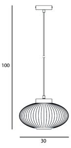 Italux PND-52376-1-BK závesné stropné svietidlo Groste | 1x40W E27