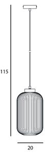 Italux PND-52636-1-BK závesné stropné svietidlo Lindo | 1x40W E27