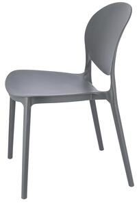 Dekorstudio Dekorstudio Plastová stolička JUSTIN sivá