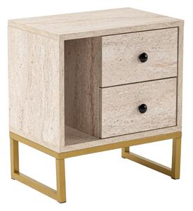Nočný stolík Glimmer Travertine