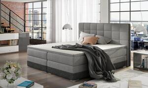 Zltahala.sk Posteľ Boxspring Damasia 200 x 180, šedá sv./tm. (DMS 02)