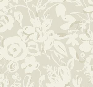 Bielo-béžová kvetinová vliesová tapeta, BL1735, Blooms Second Edition Resource Library, York