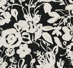 Čierna kvetinová vliesová tapeta, BL1733, Blooms Second Edition Resource Library, York