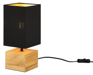 Trio R50171080 stolné svietidlo Woody 1x40W | E14 - káblový spínač, drevo, biela