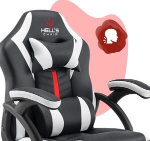 Hells Detská herná stolička Hell's Chair HC-1001 KIDS Čiernobiela