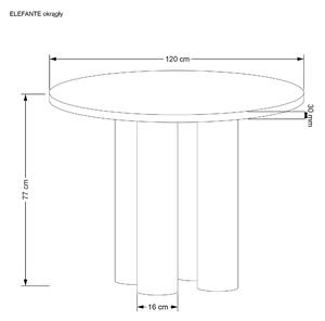 Stôl okrúhly Elefante - Dub prírodné