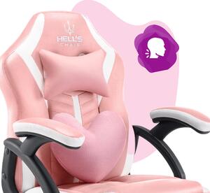 Hells Detské Herné kreslo Hell's Chair HC-1001 KIDS Pink White