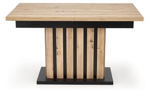 Halmar LAMELLO jedálenský stôl 160-210/90/76cm, dub artisan/čierny